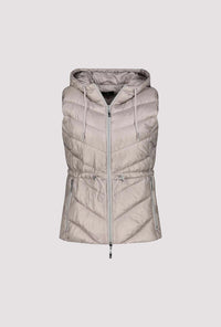 MONARI | QUILTED WAISTCOAT WITH HOOD - GREIGE 809164