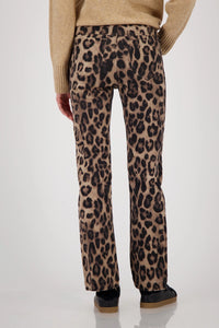 MONARI | STRAIGHT-LEG LEOPARD-PRINT TROUSERS - CINNAMON PATTERN 809182