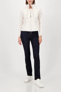 MONARI | QUILTED JACKET WITH NEOPRENE - ALMOND 809246