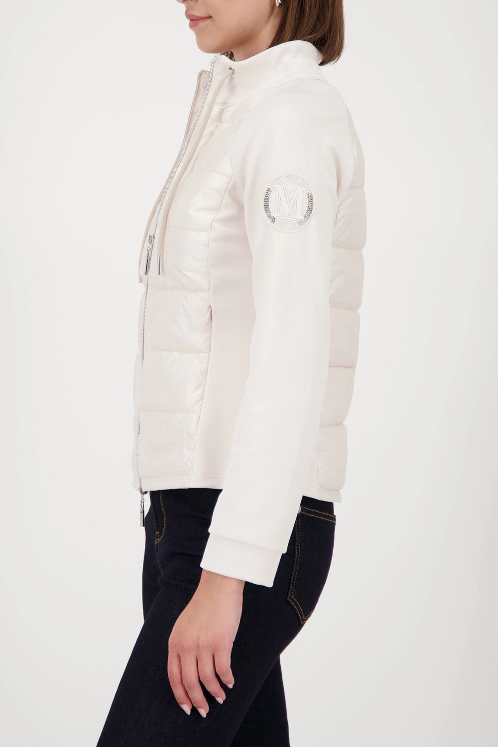 MONARI | QUILTED JACKET WITH NEOPRENE - ALMOND 809246