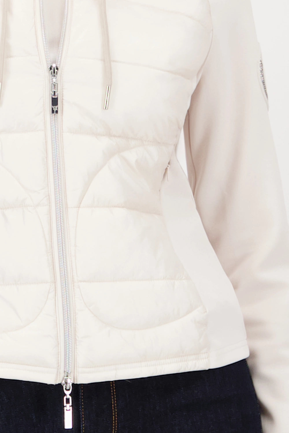 MONARI | QUILTED JACKET WITH NEOPRENE - ALMOND 809246