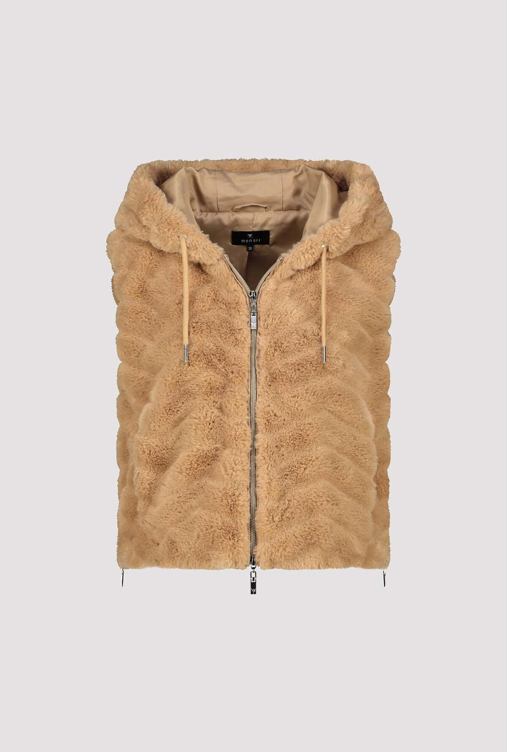 MONARI | FLUFFY VEST - COGNAC 809275