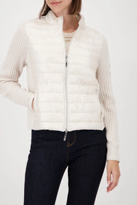 MONARI | QUILTED JACKET WITH KNITTED SLEEVES - ALMOND 809294