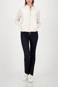 MONARI | QUILTED JACKET WITH KNITTED SLEEVES - ALMOND 809294