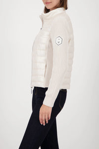 MONARI | QUILTED JACKET WITH KNITTED SLEEVES - ALMOND 809294