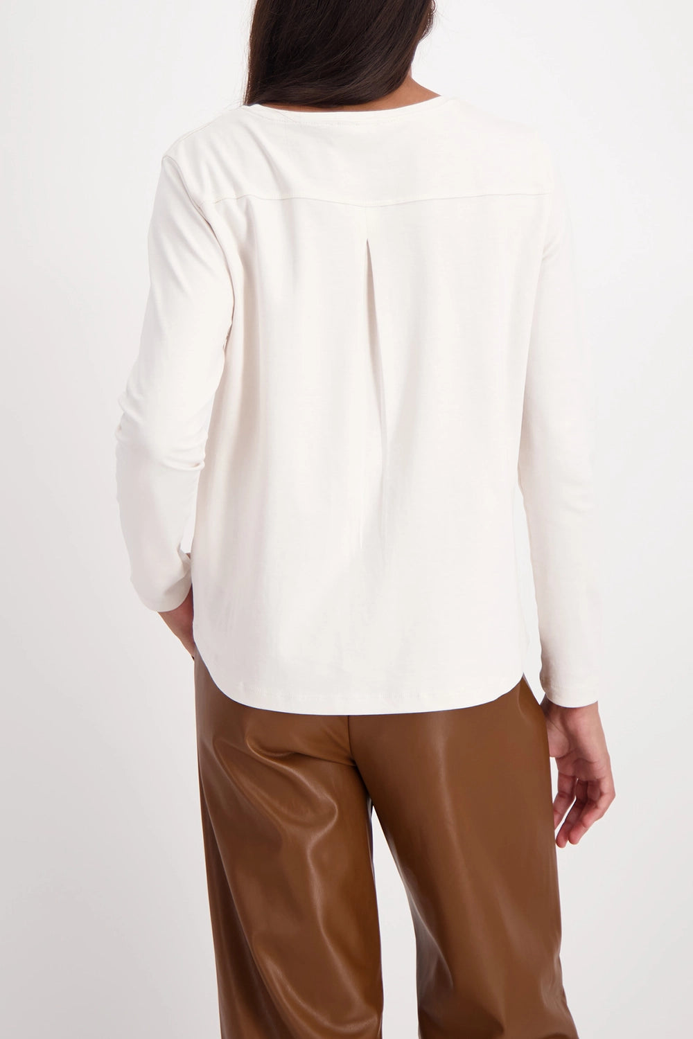 MONARI | LONG-SLEEVE SHIRT WITH CITY PRINT - ALMOND 809335
