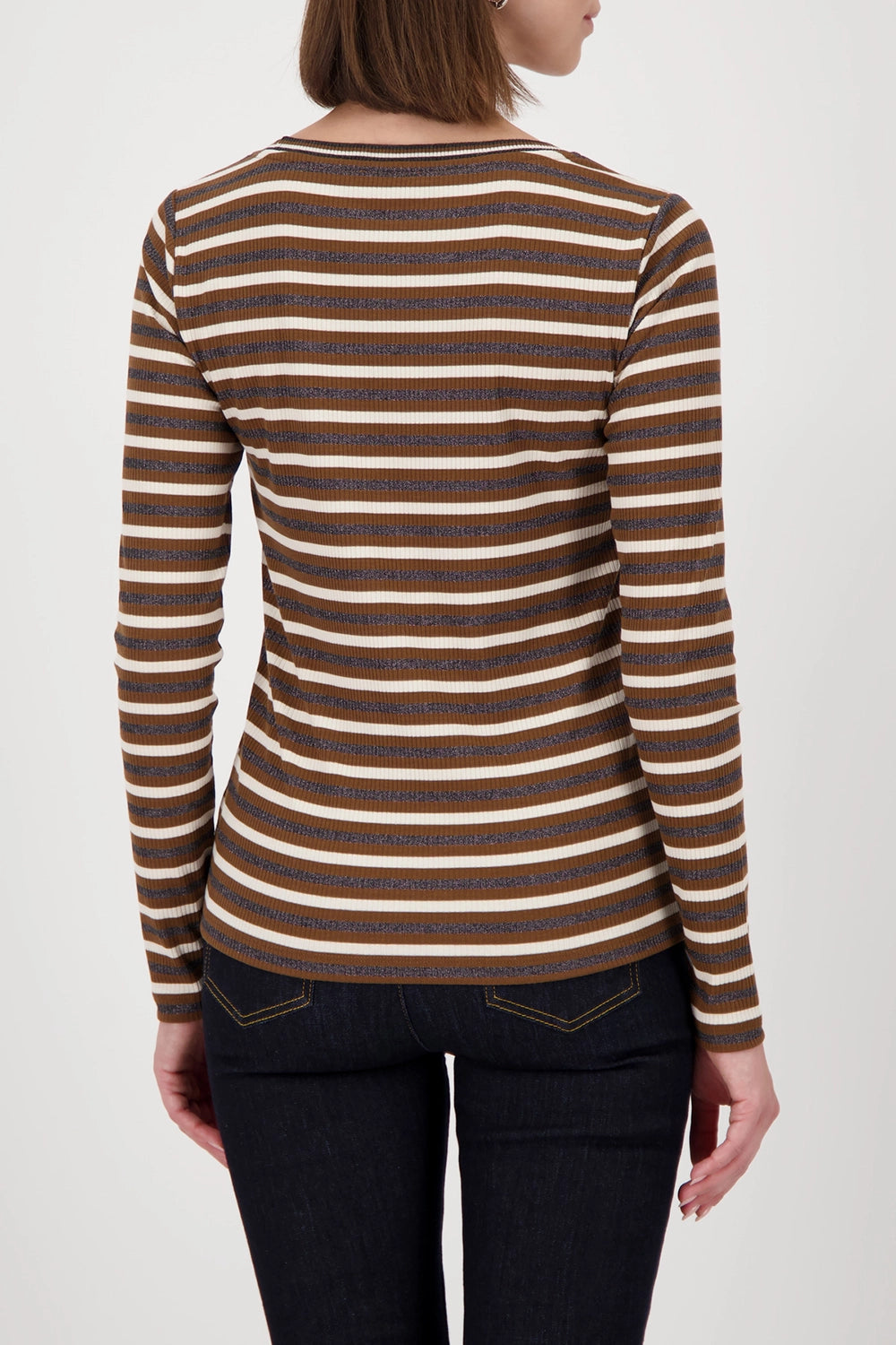 MONARI | STRIPED SHIRT - WHISKY STRIPE 809361