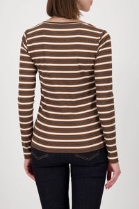 MONARI | STRIPED SHIRT - WHISKY STRIPE 809361