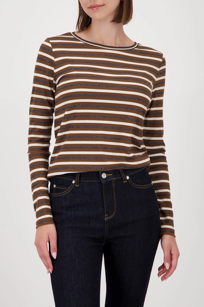 MONARI | STRIPED SHIRT - WHISKY STRIPE 809361