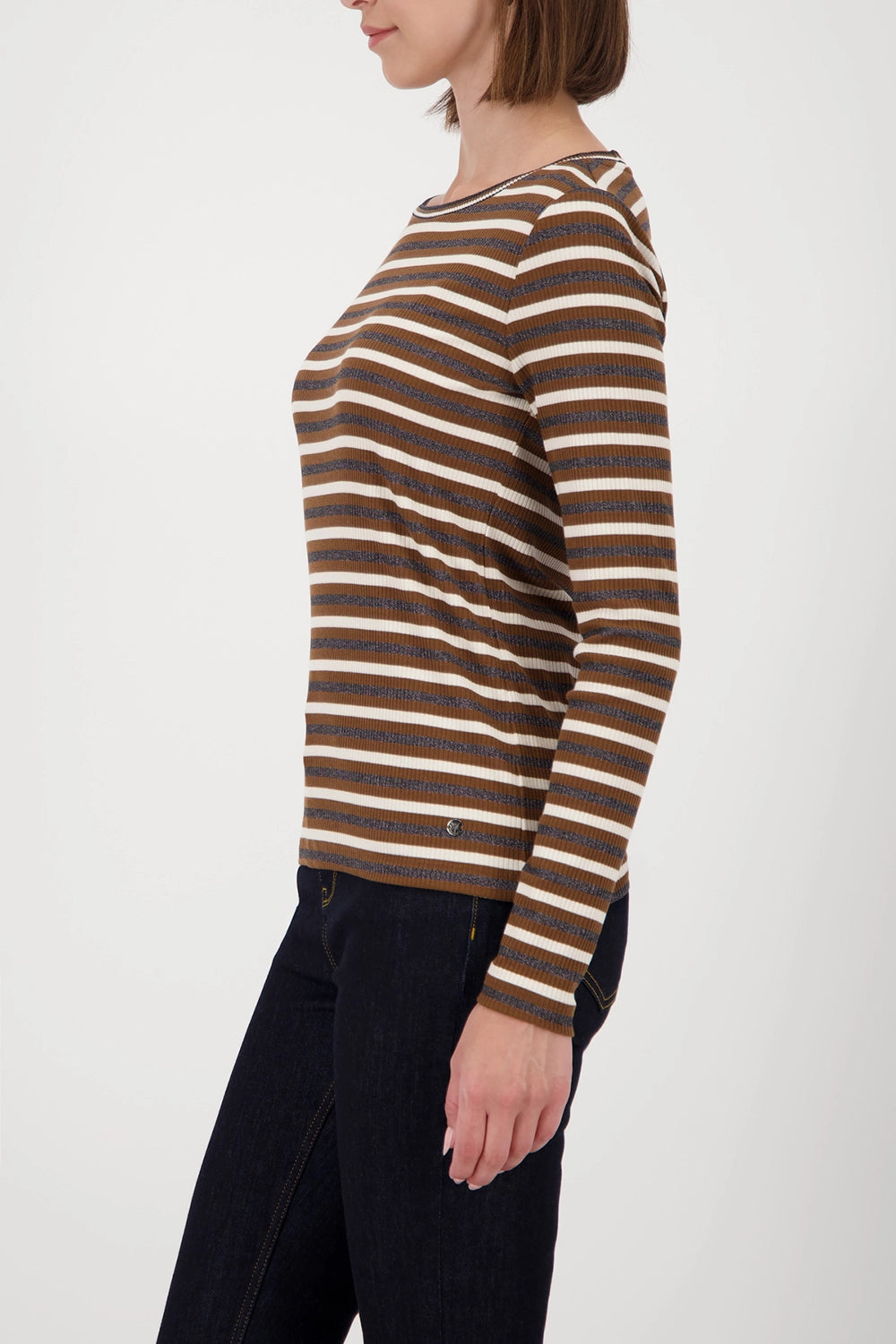 MONARI | STRIPED SHIRT - WHISKY STRIPE 809361