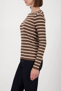 MONARI | STRIPED SHIRT - WHISKY STRIPE 809361