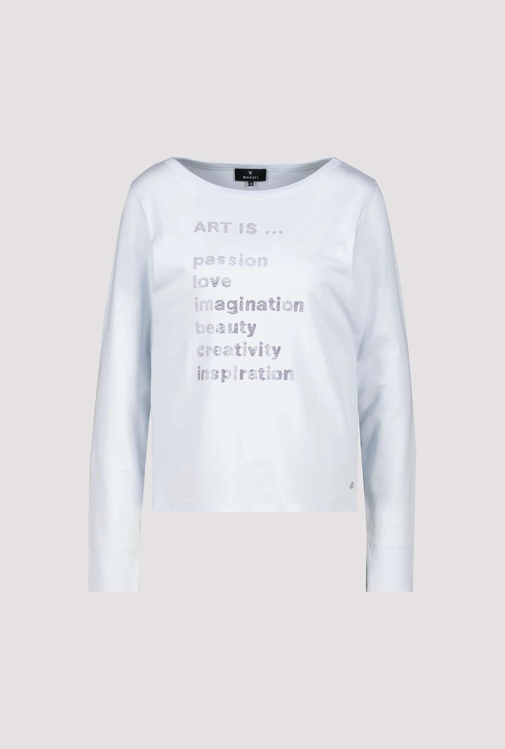 MONARI | LONG-SLEEVE SHIRT WITH LETTERING - ICE BLUE 809376