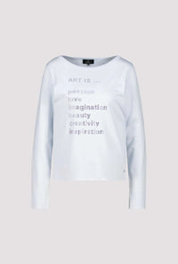 MONARI | LONG-SLEEVE SHIRT WITH LETTERING - ICE BLUE 809376