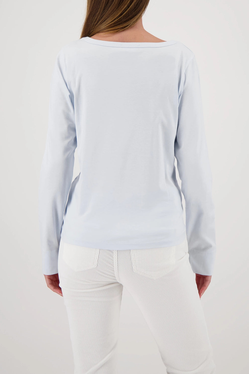 MONARI | LONG-SLEEVE SHIRT WITH LETTERING - ICE BLUE 809376