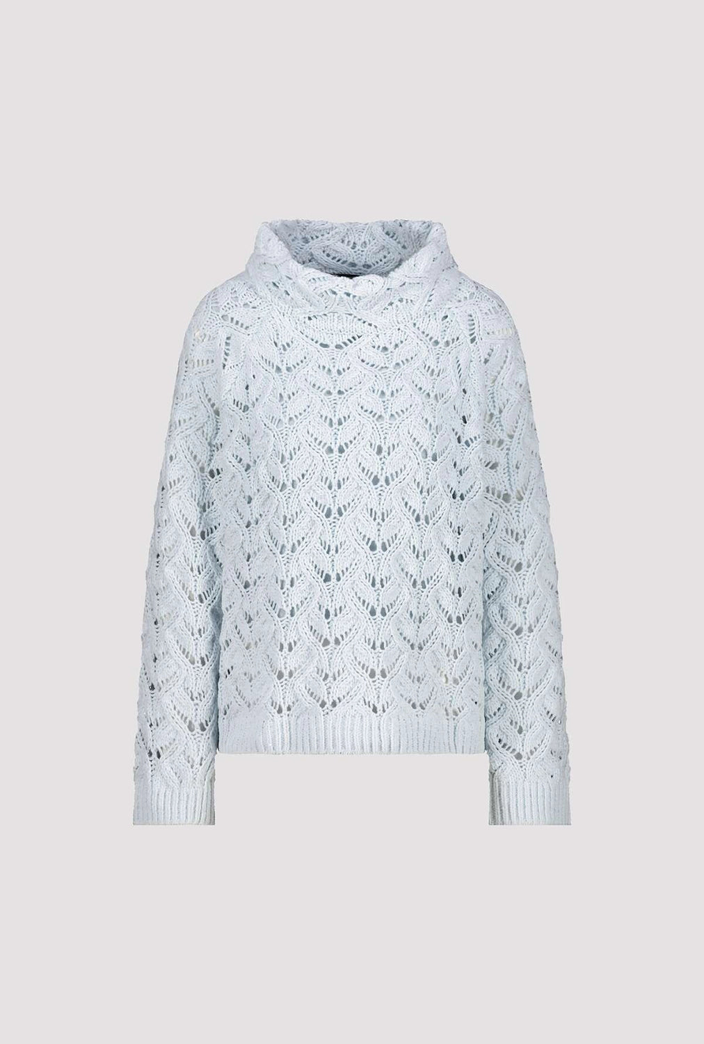 MONARI | KNITTED JUMPER WITH AJOUR PATTERN - ICE BLUE 809468