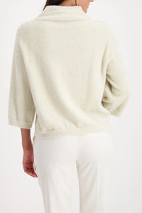 MONARI | FLUFFY SWEATER WITH LUREX - ALMOND 809495