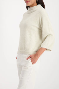MONARI | FLUFFY SWEATER WITH LUREX - ALMOND 809495
