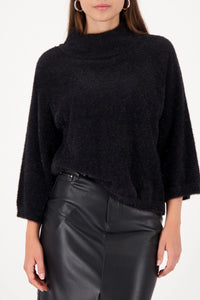 MONARI | FLUFFY SWEATER WITH LUREX - BLACK 809495