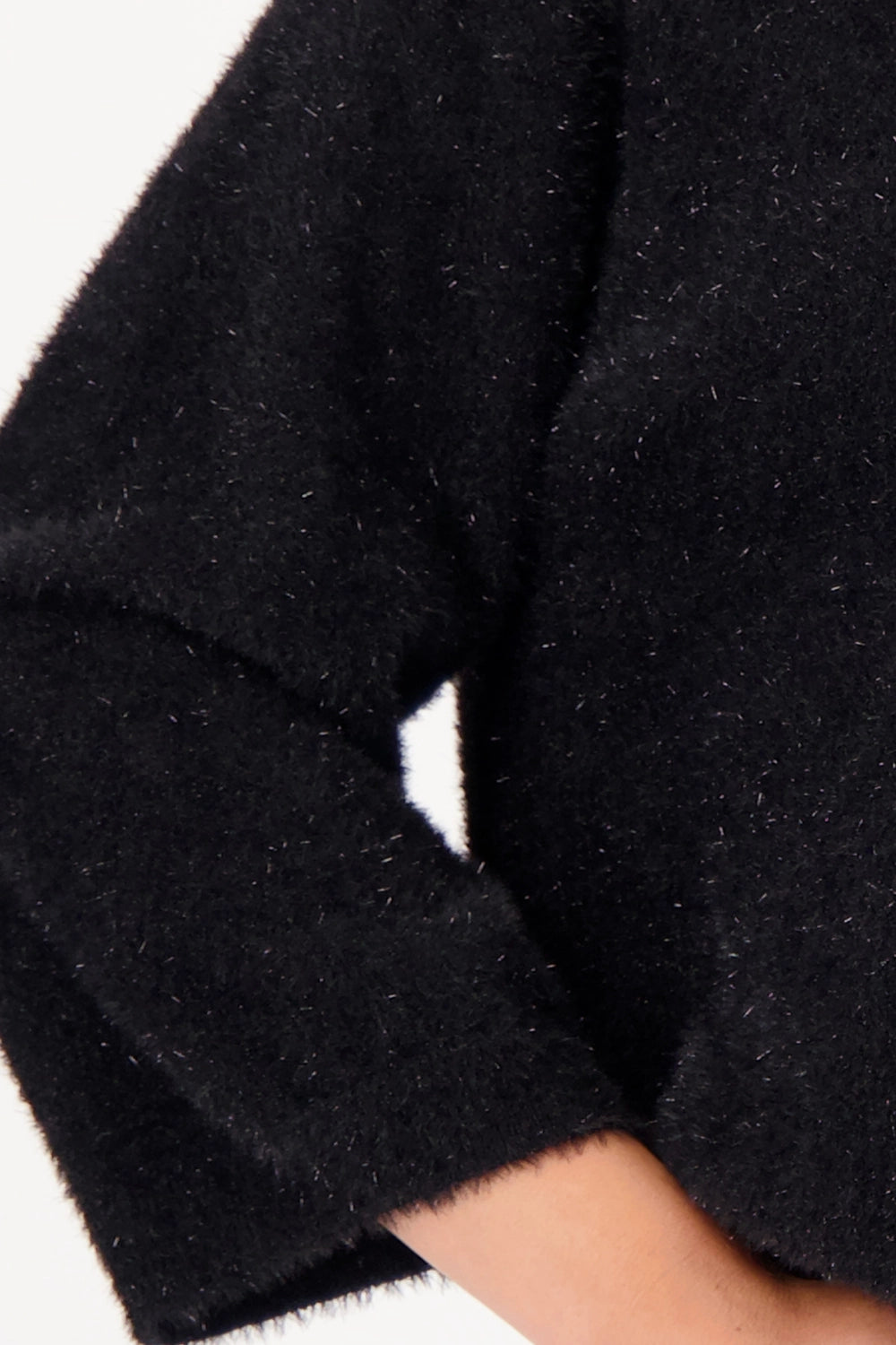 MONARI | FLUFFY SWEATER WITH LUREX - BLACK 809495