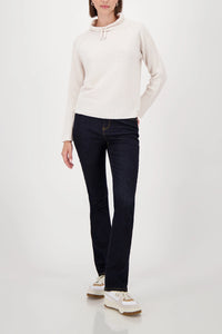 MONARI | BASIC MONARI RIB SWEATER - ALMOND 809512