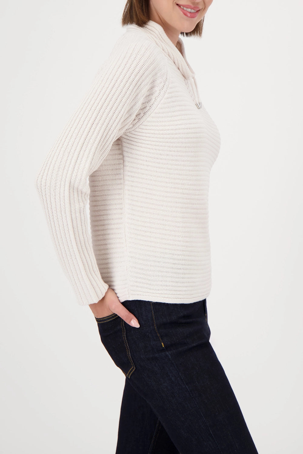 MONARI | BASIC MONARI RIB SWEATER - ALMOND 809512