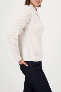 MONARI | BASIC MONARI RIB SWEATER - ALMOND 809512