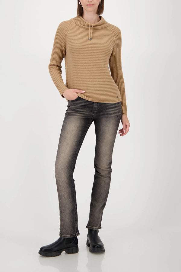 MONARI | BASIC MONARI RIB SWEATER - WHISKY 809512