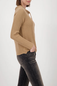 MONARI | BASIC MONARI RIB SWEATER - WHISKY 809512