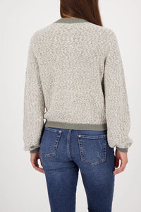 MONARI | LUREX TWEED JACKET - SAGE 809593