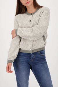 MONARI | LUREX TWEED JACKET - SAGE 809593