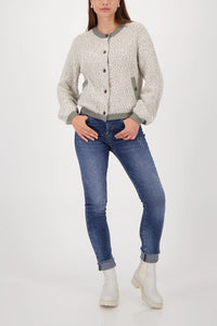 MONARI | LUREX TWEED JACKET - SAGE 809593