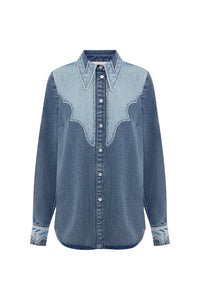 ALÉMAIS | JESSE DENIM APPLIQUE SHIRT