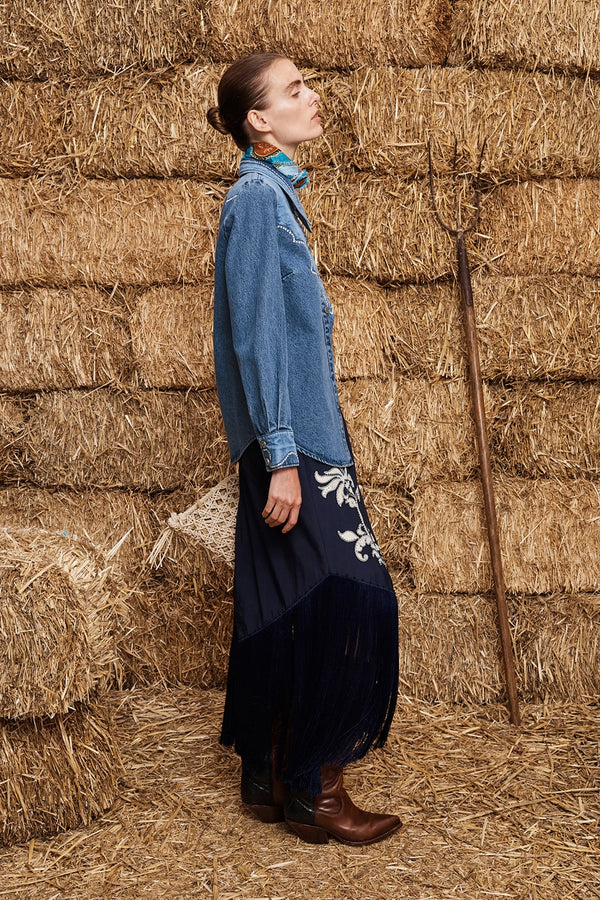 ALÉMAIS | JESSE DENIM APPLIQUE SHIRT