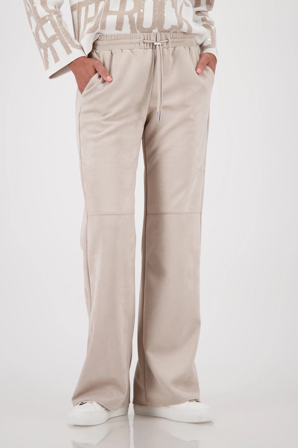 MONARI | VELOUR PANTS 63CM - LATTE MACCHIATO 809632