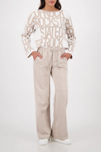 MONARI | VELOUR PANTS 63CM - LATTE MACCHIATO 809632