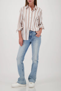 MONARI | STRIPED BLOUSE - LATTEMACCHIATO 809634