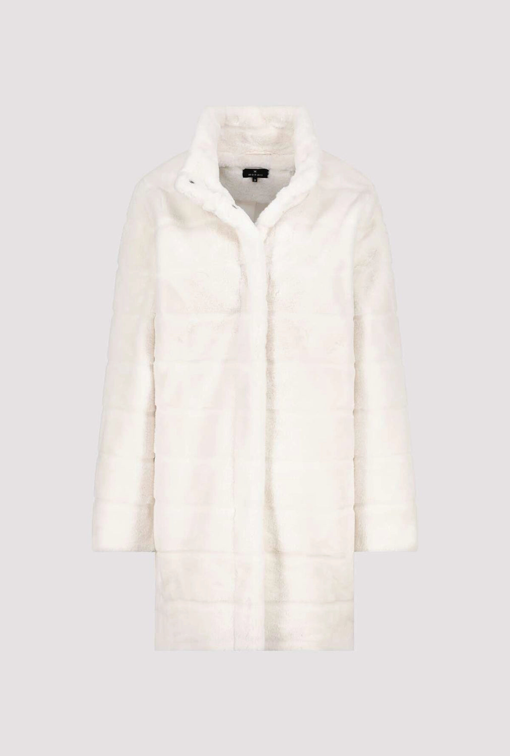 MONARI | FAKE FUR COAT WITH STRIPES - ALMOND 809690