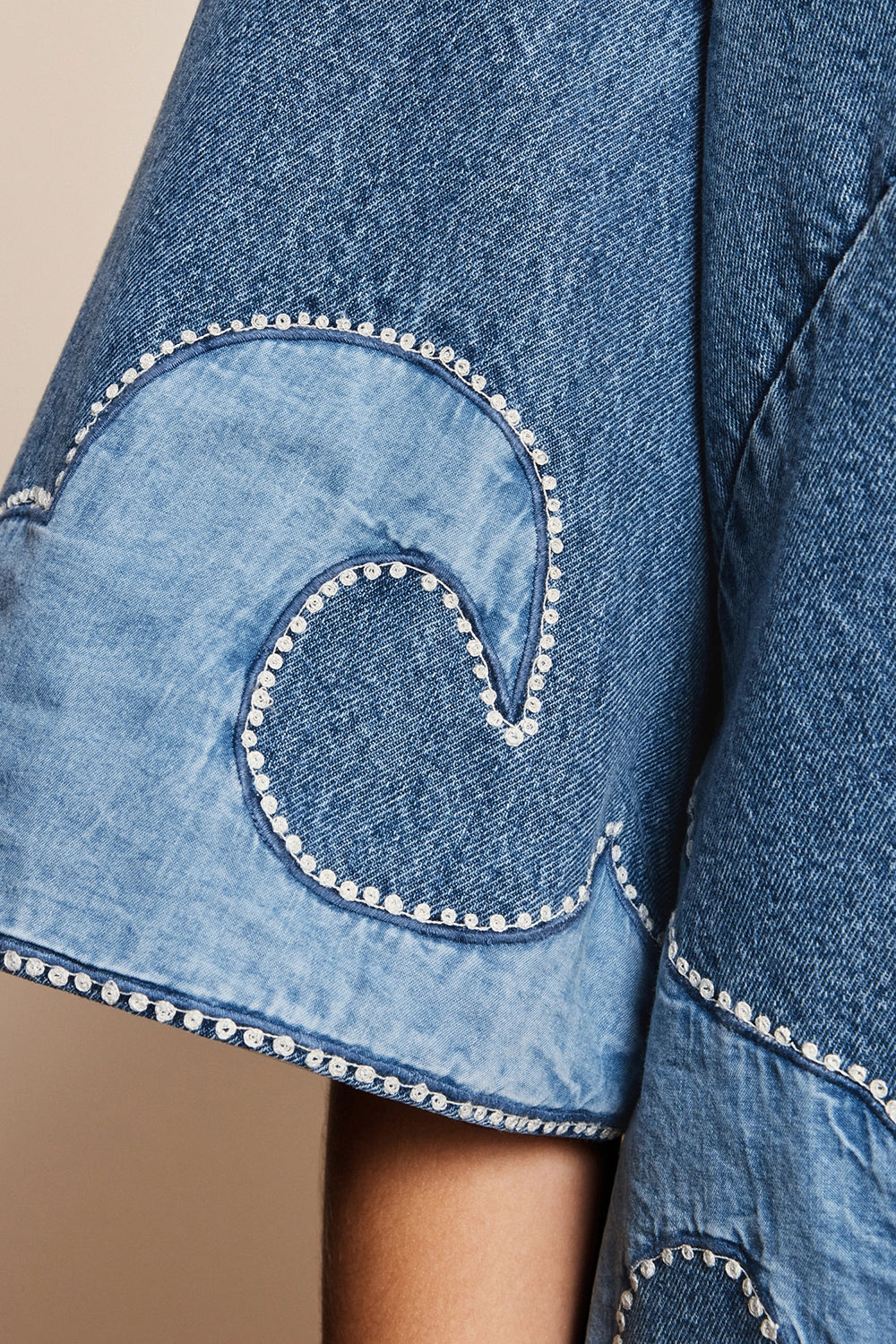 ALÉMAIS | JESSE DENIM APPLIQUE MINI DRESS