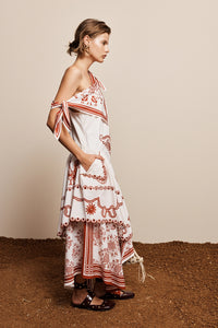 ALÉMAIS | GIDDY EMBROIDERED MIDI DRESS