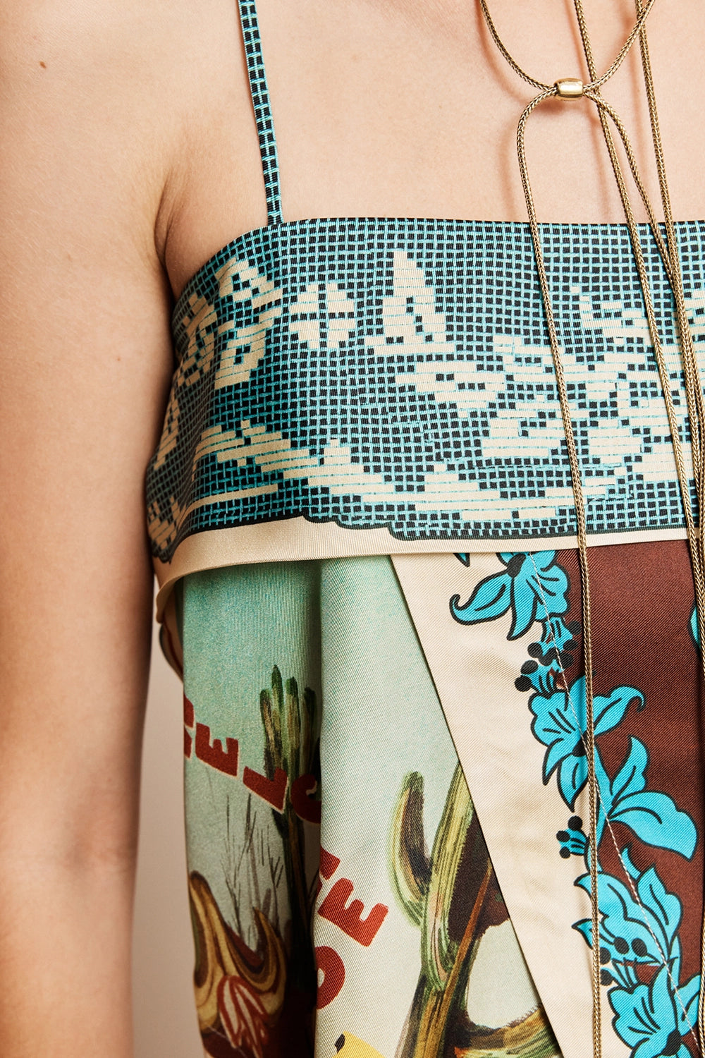ALÉMAIS | ACE SILK SCARF TOP
