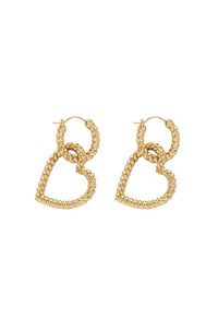 ALÉMAIS | DJANGO ROPE HEART HOOP EARRINGS