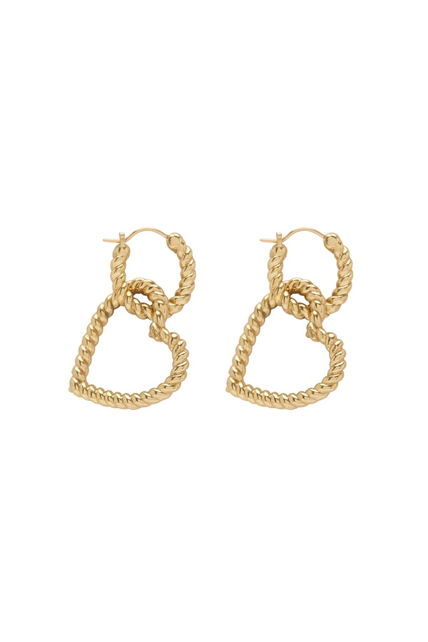 ALÉMAIS | DJANGO ROPE HEART HOOP EARRINGS