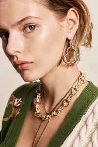 ALÉMAIS | DJANGO ROPE HEART HOOP EARRINGS