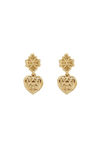 ALÉMAIS | DJANGO FILIGREE HEART DROP EARRINGS