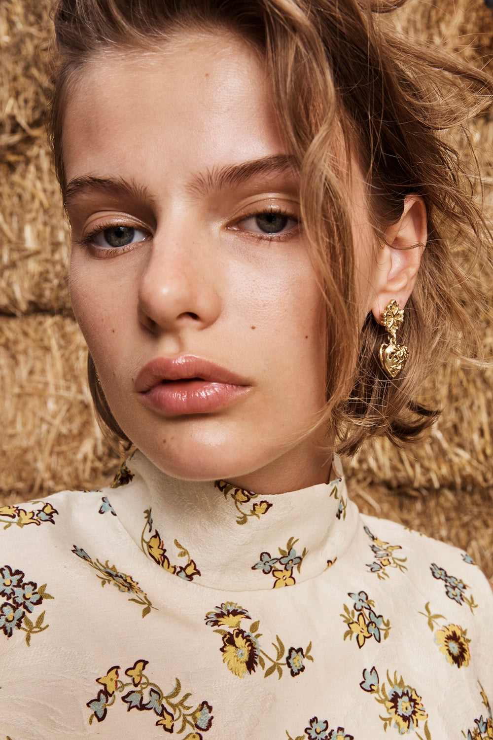 ALÉMAIS | DJANGO FILIGREE HEART DROP EARRINGS