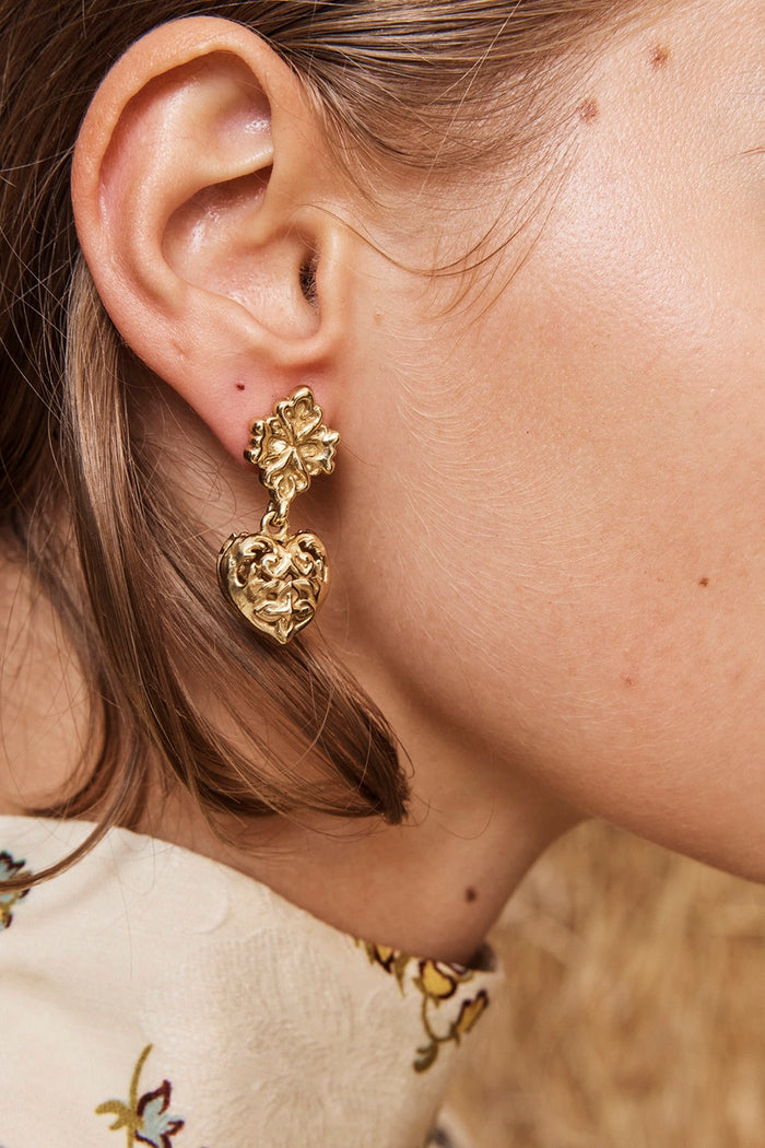 ALÉMAIS | DJANGO FILIGREE HEART DROP EARRINGS