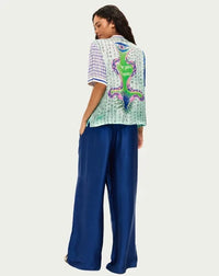 ME369 | Aya Knit Collar Shirt - Runic Whisper 126L31462