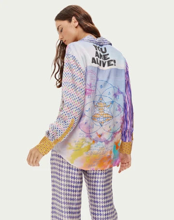 ME369 | Isabel Printed Shirt - Runic Whisper 126L31200