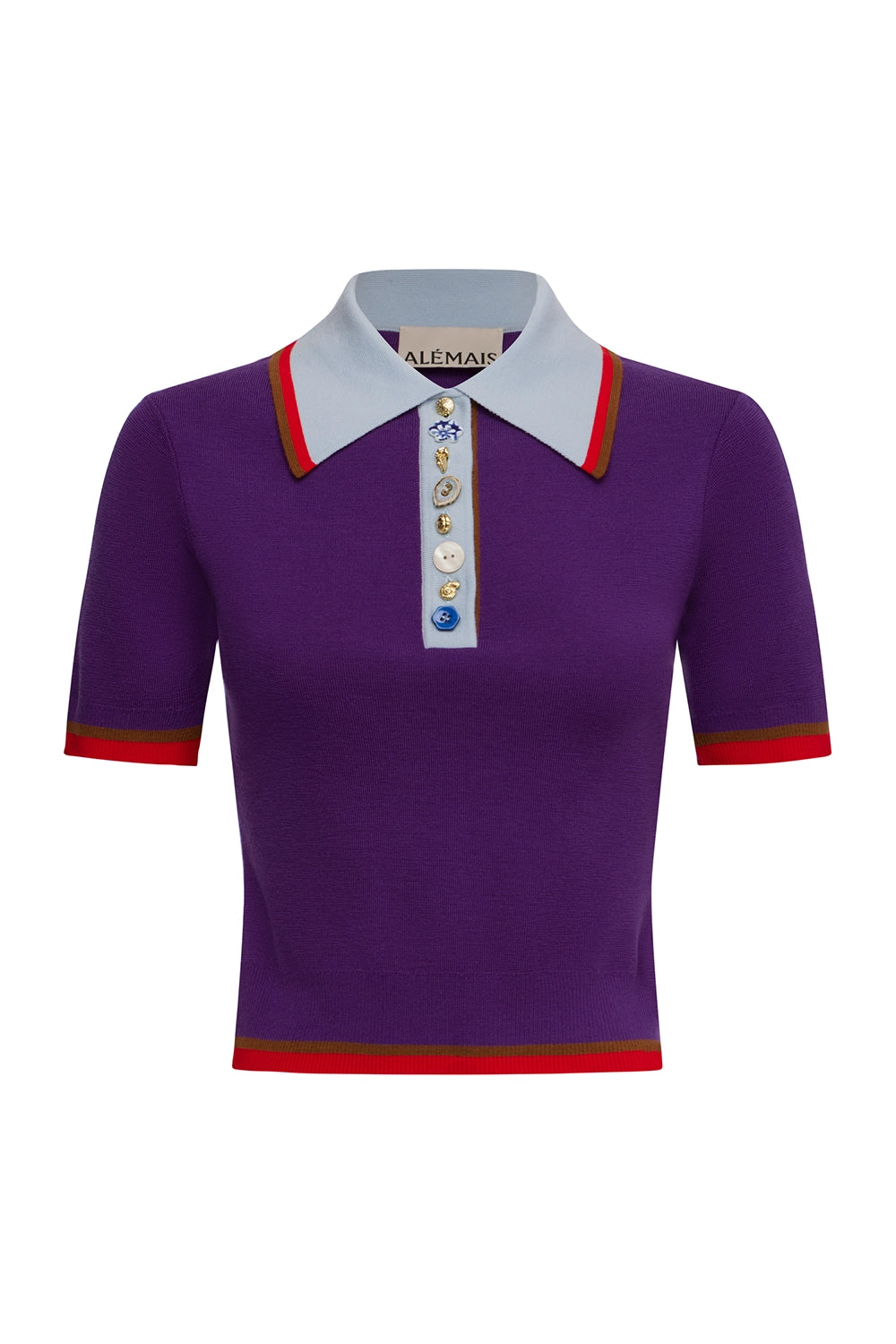 ALÉMAIS | JOSEFINA KNIT POLO VIOLET