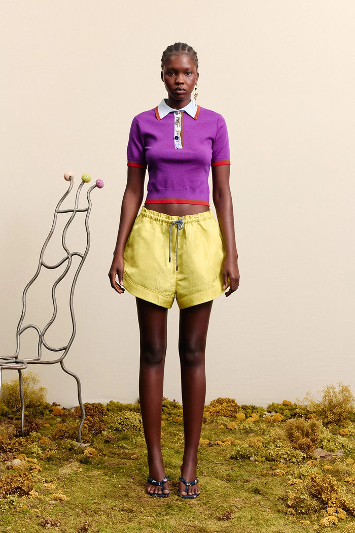 ALÉMAIS | JOSEFINA KNIT POLO VIOLET